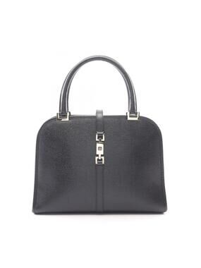 Gucci Jackie Handbag Leather Black Used #279674G76B
